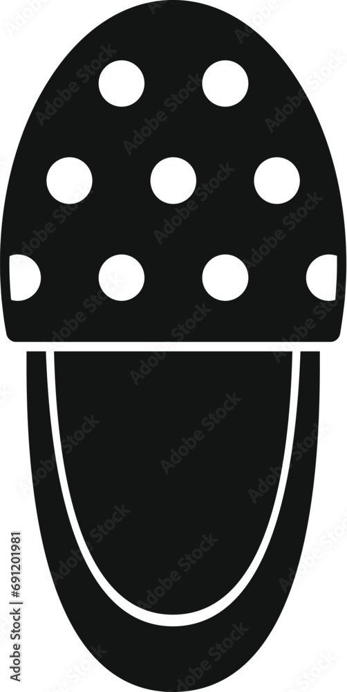 Comfort home slippers icon simple vector. Cute foot sleep. Flip object Comfort home slippers icon simple vector. Cute foot sleep. Flip object