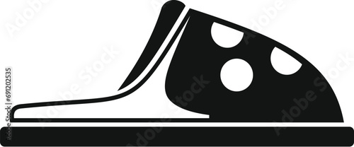 Cute home slippers icon simple vector. New shoe indoor. Soft object