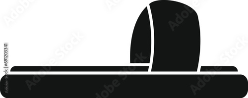 Winter slippers icon simple vector. Cute feet. Fashion comfort
