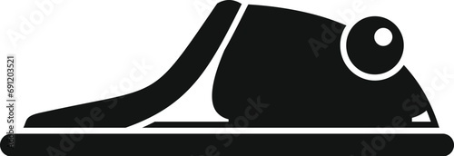 Floor home slippers icon simple vector. Winter object. Fur comfort material