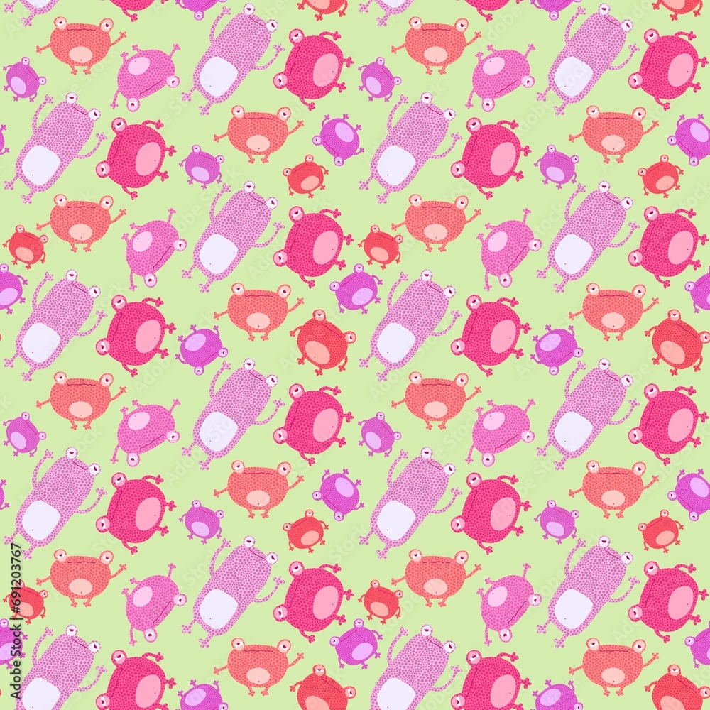 Cartoon animals seamless frogs pattern for wrapping paper and fabrics and linens and kids clothes print Cartoon animals seamless frogs pattern for wrapping paper and fabrics and linens and kids clothes print