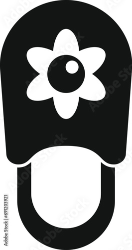 Snug home slippers icon simple vector. House indoor. Residence object