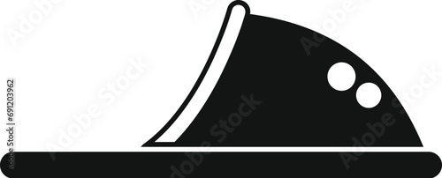 Stylish home slippers icon simple vector. Adorable cozy shoes. Bedroom fashion