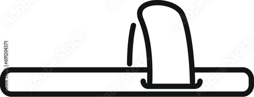 Comfort home slippers icon outline vector. Cute foot sleep. Flip object