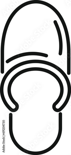 Sleep slippers icon outline vector. Residence indoor. House casual foot