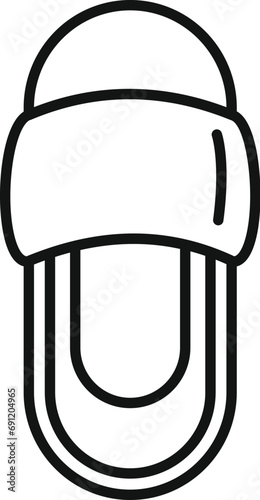 Winter slippers icon outline vector. Cute feet. Fashion comfort
