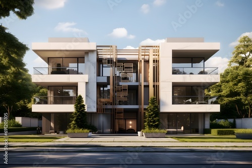 a big expensive luxury modern residential real estate villa building