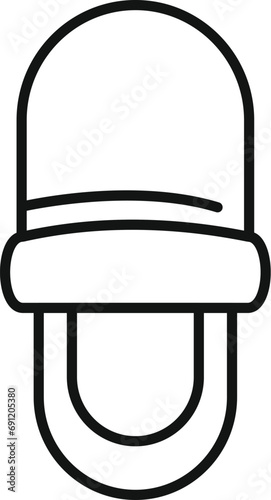 Cozy home slippers icon outline vector. Fluffy shoes. Indoor floor fashion