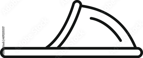 Stylish home slippers icon outline vector. Adorable cozy shoes. Bedroom fashion