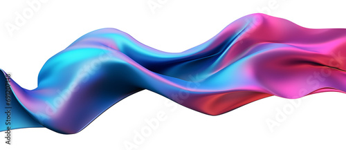 3d glass of abstract shape in the form of a wave. illustration of 3d rendering. Generative AI