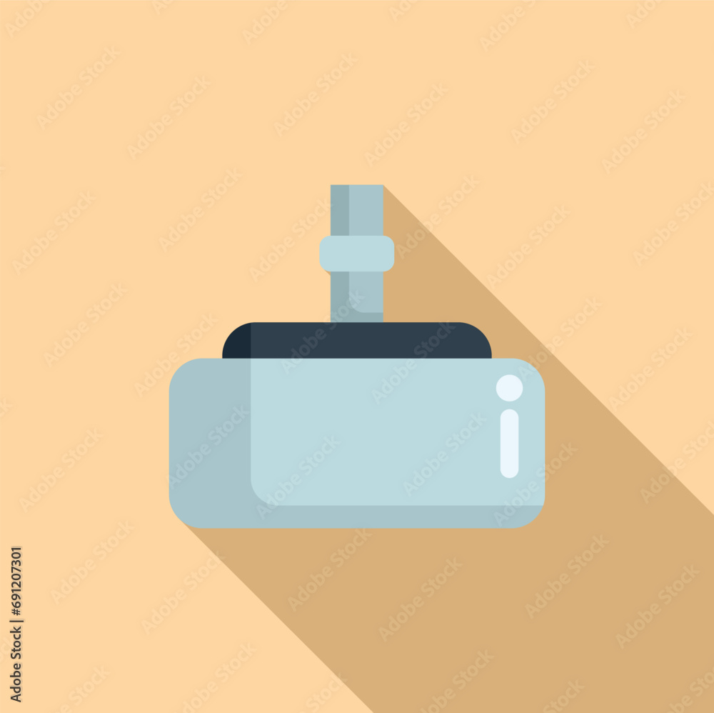 Metal sprinkler head icon flat vector. Shower head. Bath wash clean Metal sprinkler head icon flat vector. Shower head. Bath wash clean