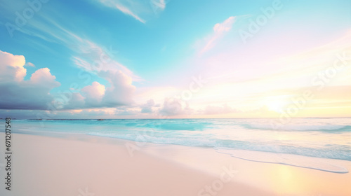 Sunset or sunrise on tropical beach © Kondor83