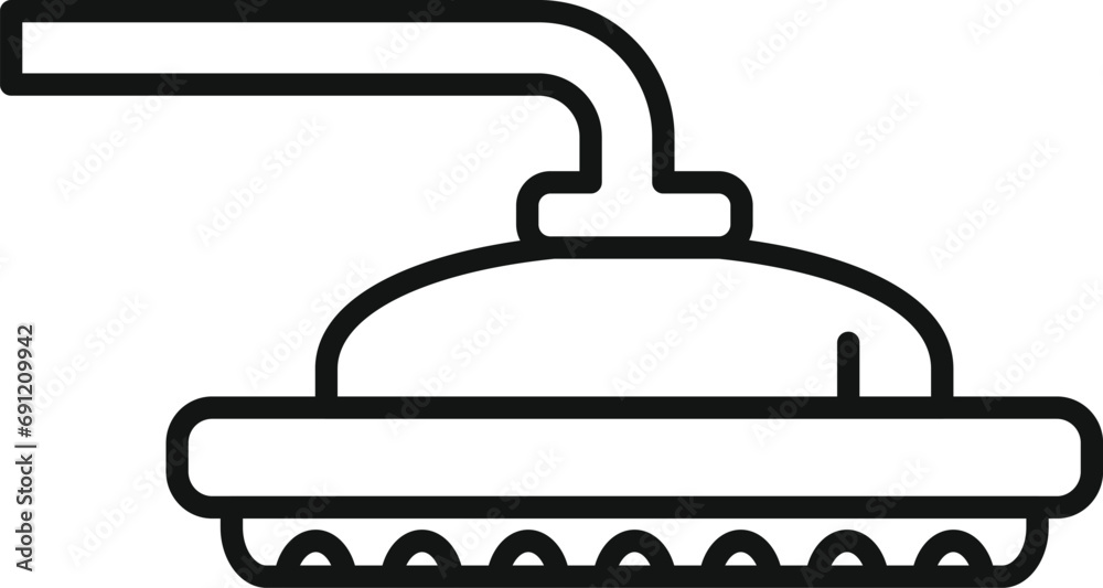 Obraz premium Restroom wash head icon outline vector. Cold hot water. Spa faucet