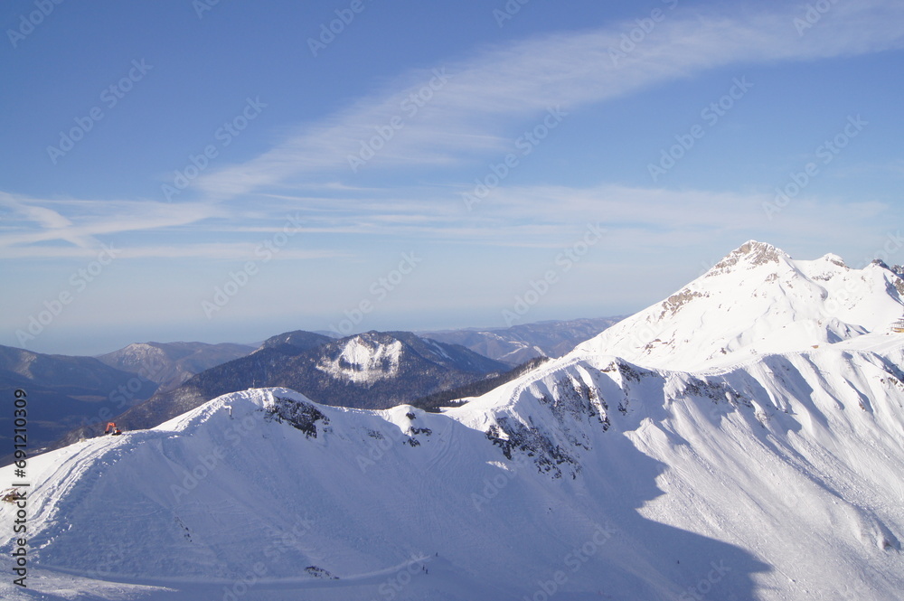 Snow covered mountains