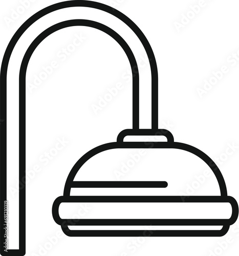 Tubing head icon outline vector. Shower head wash. Hot bathing