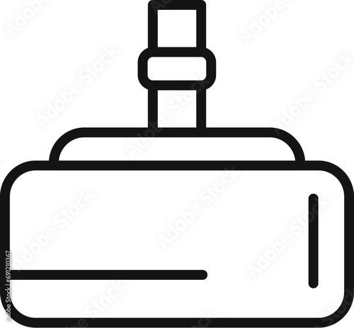 Wellness shower head icon outline vector. Restroom cleanliness. Hose sanitary spa