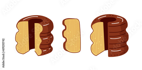 Baumkuchen layered cake for christmas time.German traditional pastry