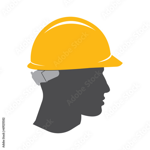 helmet constructor worker industrial icon