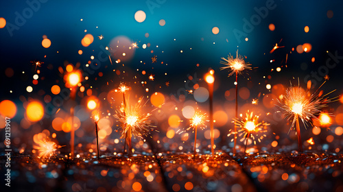 Fogos de artificio no ano novo - Gerado por IA  photo