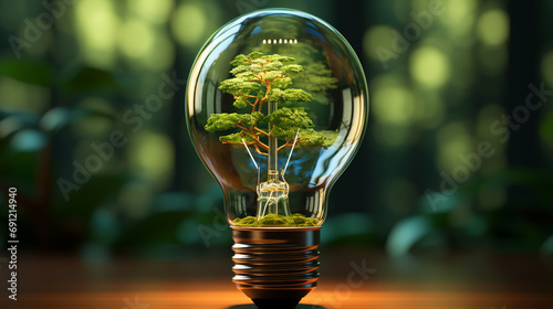 light bulb with a green world map etched on it, set against a vibrant green background, symbolizing renewable energy