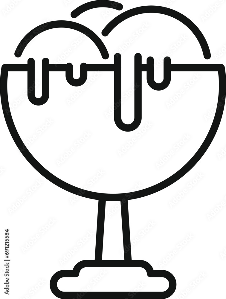 Gelato cream cup icon outline vector. Cold dessert. Sorbet drink swirl Gelato cream cup icon outline vector. Cold dessert. Sorbet drink swirl
