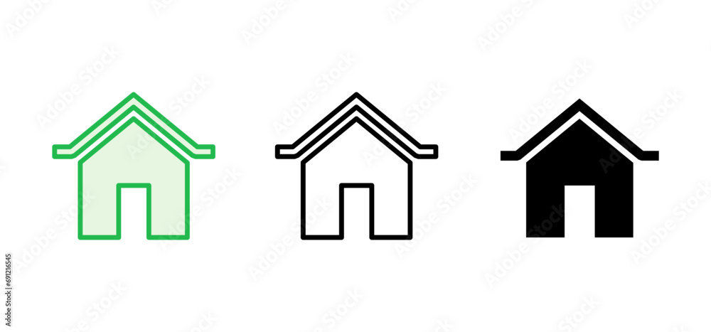 Fototapeta premium House icon set. Home icon vector