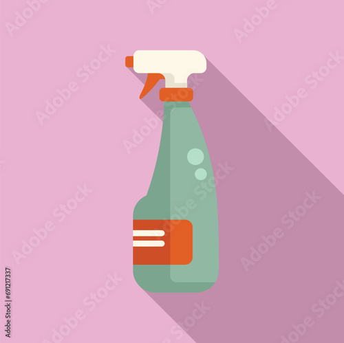 Clean can mist icon flat vector. Air nozzle safe. Palm cleanse haze