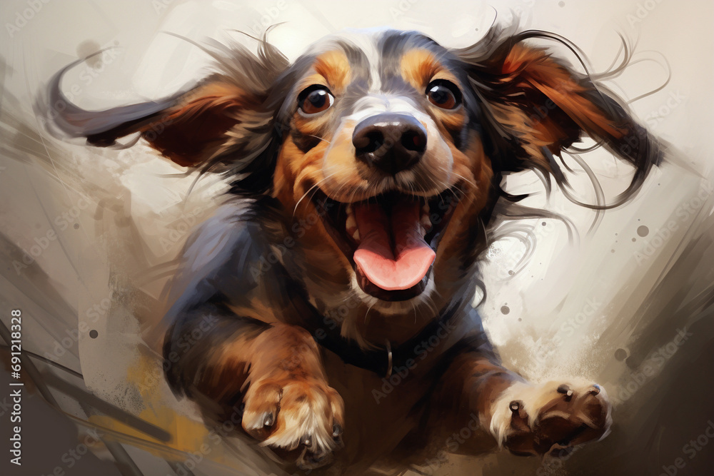 happy dog portrait
