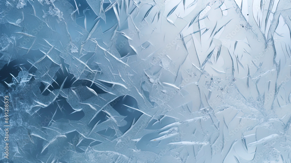 Frozen glass texture with thin ice raid and hoarfrost Stock ...