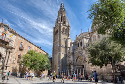 The 13th century Primatial Cathedral of Saint Mary of Toledo is a popular tourist attraction in historic Toledo, Spain
 photo