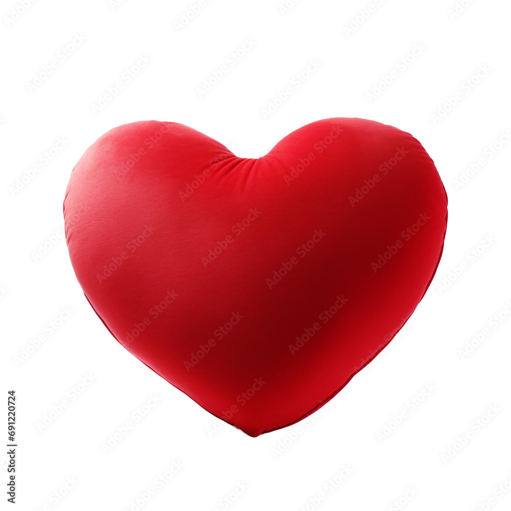 Heart shaped red pillow