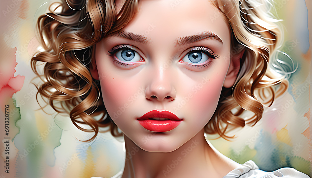 Fototapeta premium Harmony of Colors: Exploring the Diverse World of Multicolored Lipstick Beauties.(Generative AI)