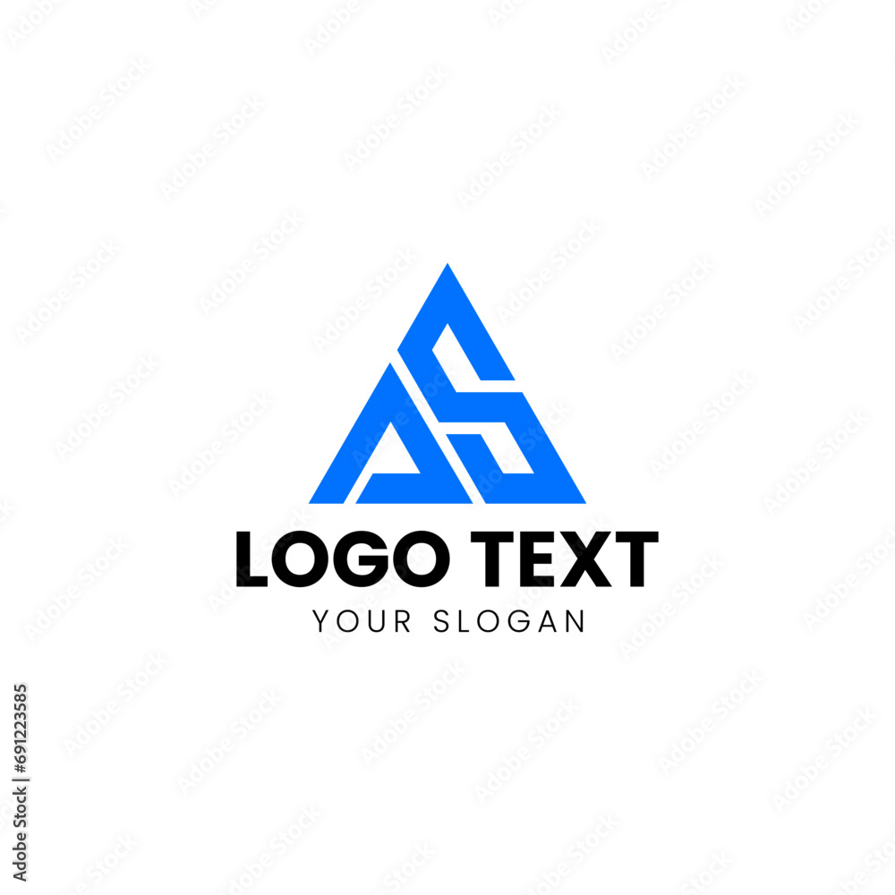 AS Letters Logo Design Vector AS Letters Logo Design Vector