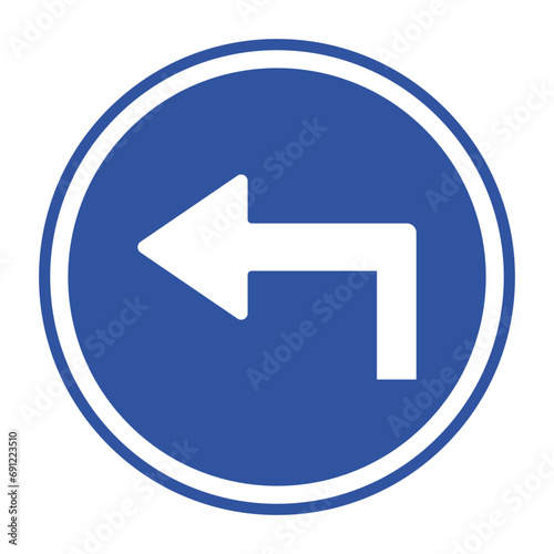 forward left turn sign