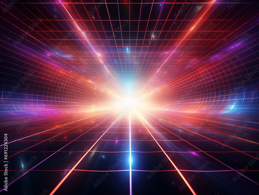 Perspective grid abstract retro background Perspective grid abstract retro background