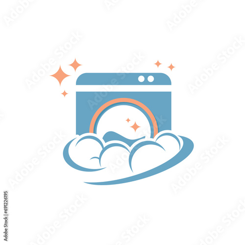 Laundy Logo Design Vector Modern 
