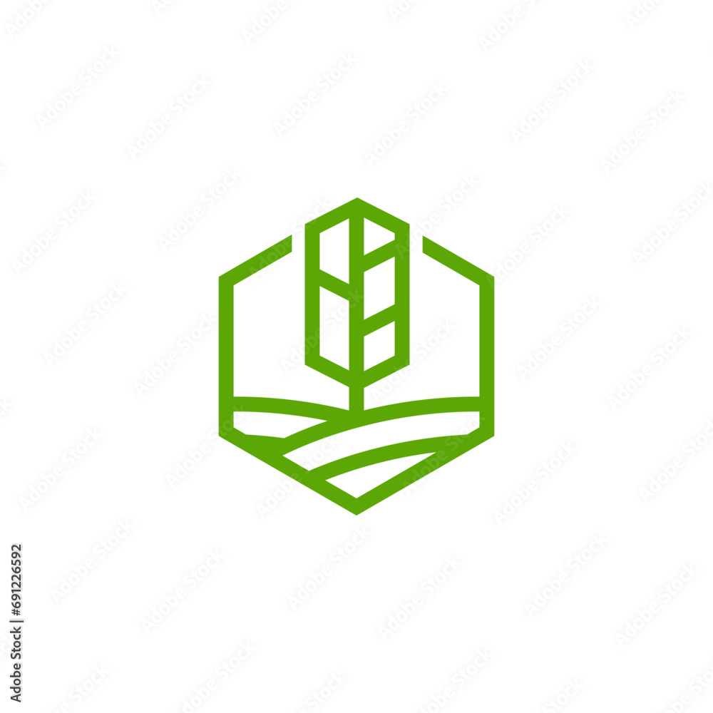 Monoline Tree Agriculture Modern Vector Design Monoline Tree Agriculture Modern Vector Design