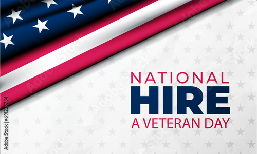 Happy National Hire A Veteran Day Background Vector Illustration 