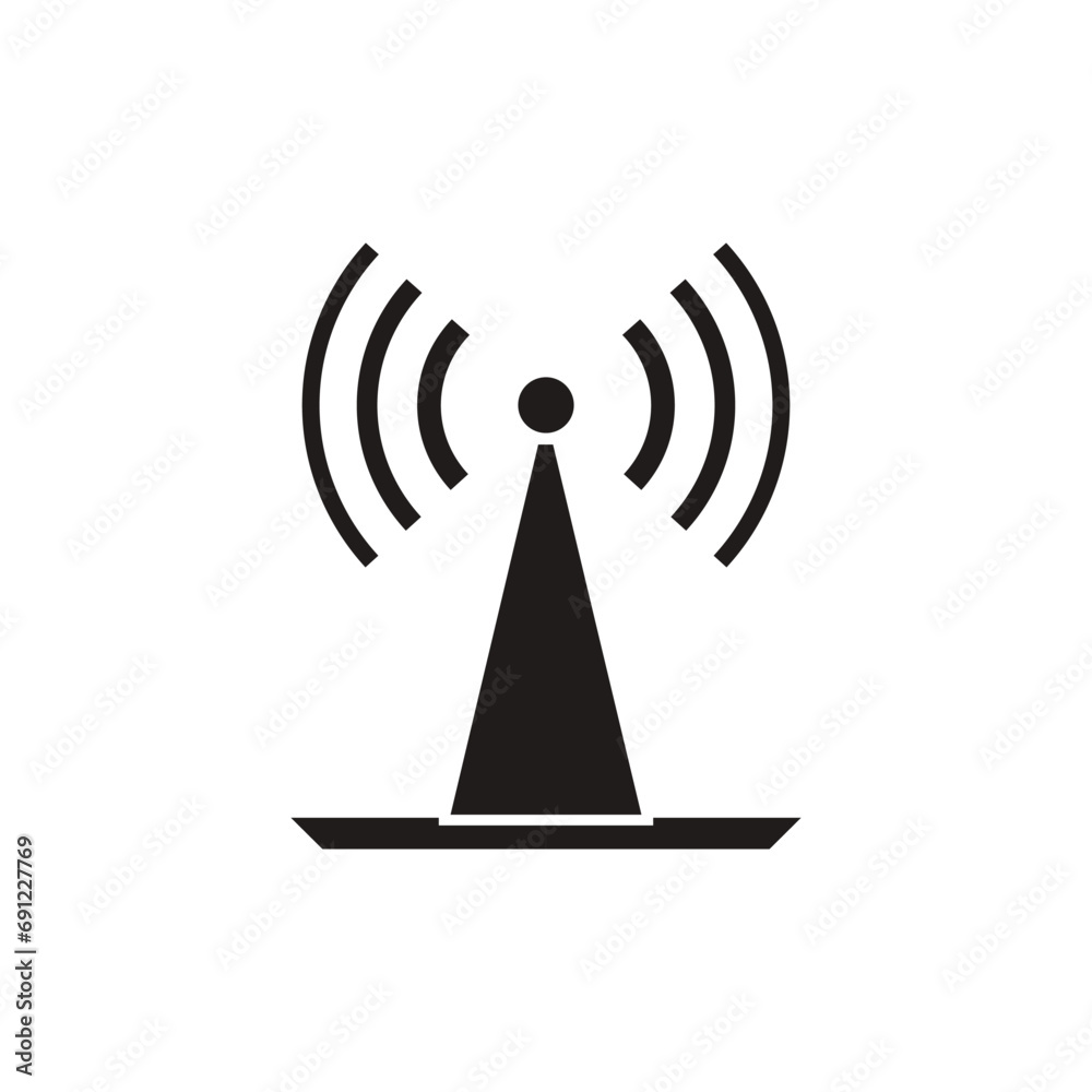 Antenna icon. Broadcast, transmitter. Vector illustration Antenna icon. Broadcast, transmitter. Vector illustration