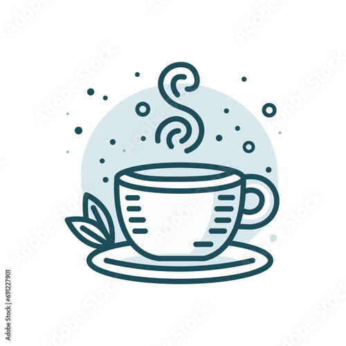 Simple Coffee Cup symbol logo. Vector illustration 