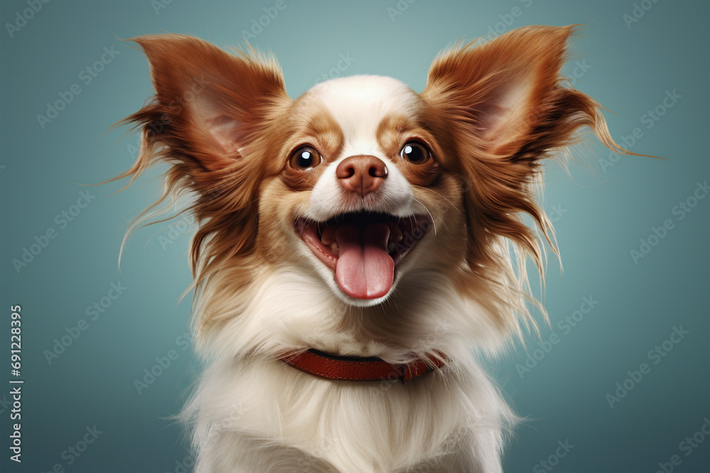 Pomerania puppy on a white background. Studio photo. Day light. Concept of care, education, obedience training and raising pets Pomerania puppy on a white background. Studio photo. Day light. Concept of care, education, obedience training and raising pets