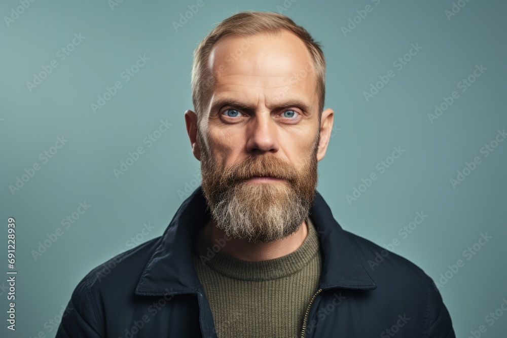 Portrait of a senior man with long beard and mustache. Studio shot. Portrait of a senior man with long beard and mustache. Studio shot.