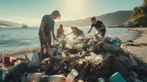 Passionate Volunteers Unite to Clean and Restore Pristine Beach, Promoting a Greener Tomorrow by Combating Trash photo