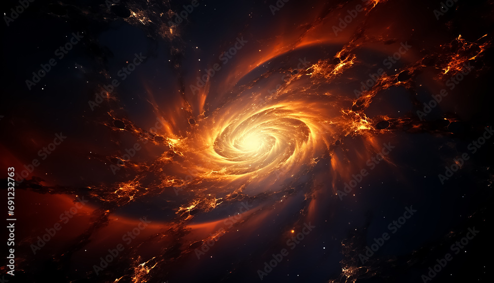 space Galaxy explosion in a beautiful colors, weaves 
