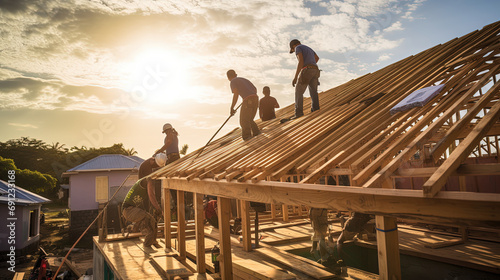 Empathetic Volunteers Unite to Skillfully Construct Homes, Creating Lasting Impact After a Devastating Disaster photo