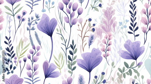 beauty of lavender seamless pattern