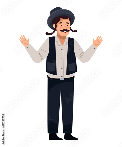 hanukkah jewish with hat