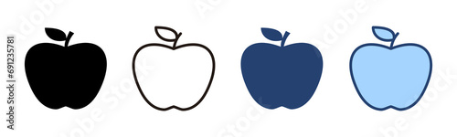 Apple icon vector. Apple sign and symbols for web design. photo