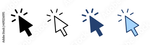 Click icon vector. pointer arrow sign and symbol. cursor icon