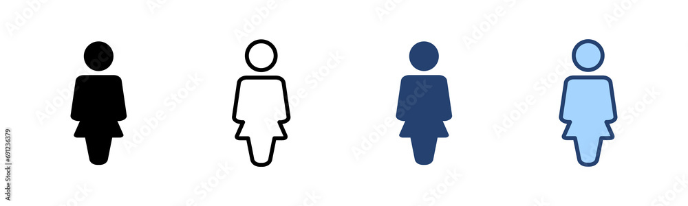 Female icon vector. woman sign and symbol Female icon vector. woman sign and symbol
